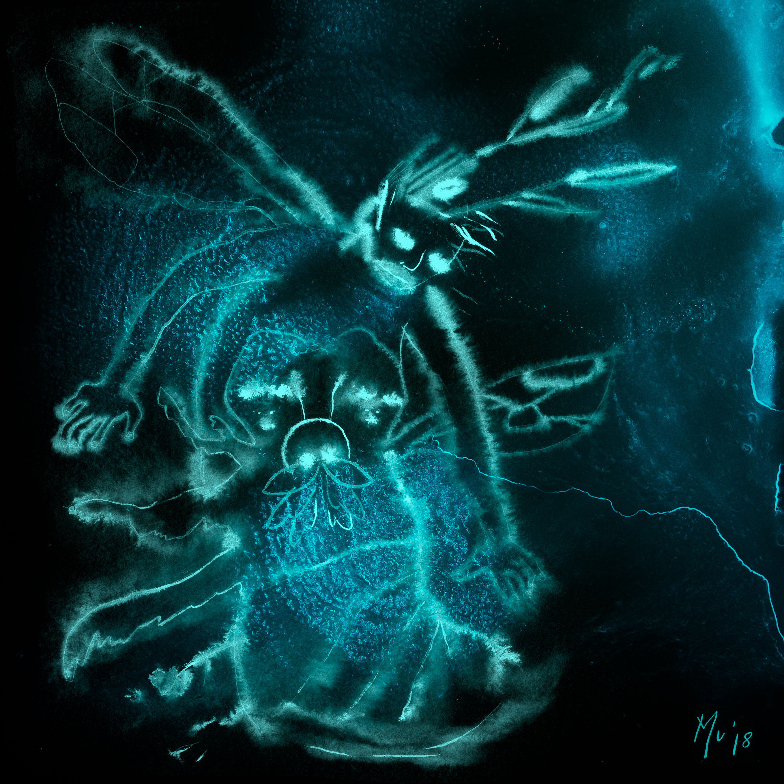 Une autre Nuit Mu Art bioluminescent Muriel Blondeau