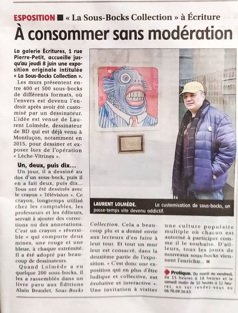 Mu Blondeau participation Expo Montluçon Presse LaMontagne
